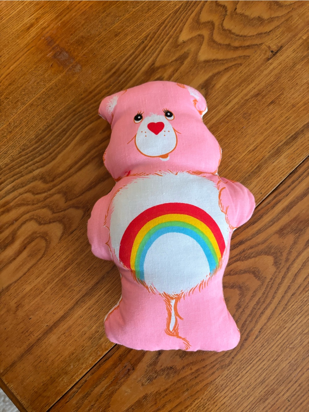 Pink Cheer Bear rainbow Care Bear plushy pillow
